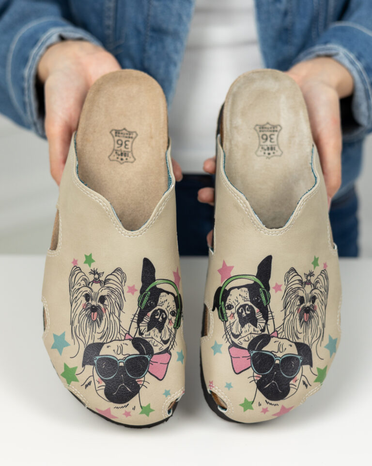 Cool Dogs Γυναικείες ανατομικές παντόφλες σαμπό με σχεδια /