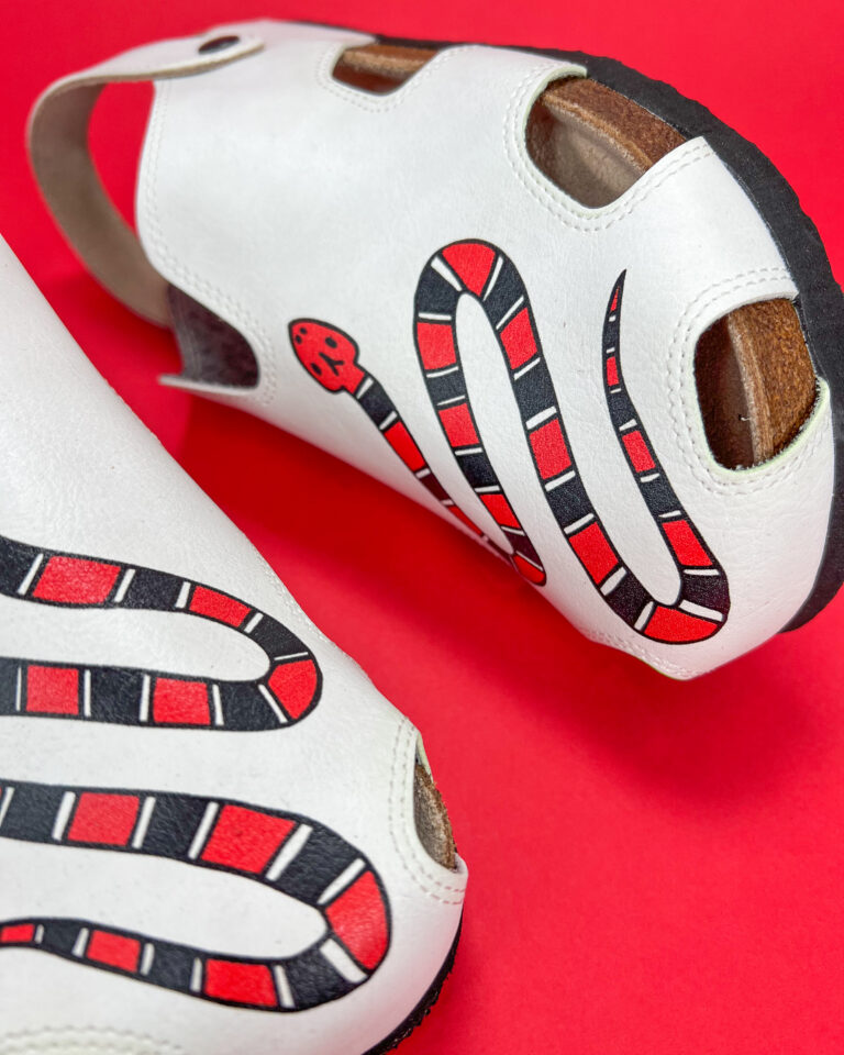 Milk Snake Γυναικείες ανατομικές παντόφλες σαμπό με σχεδια /