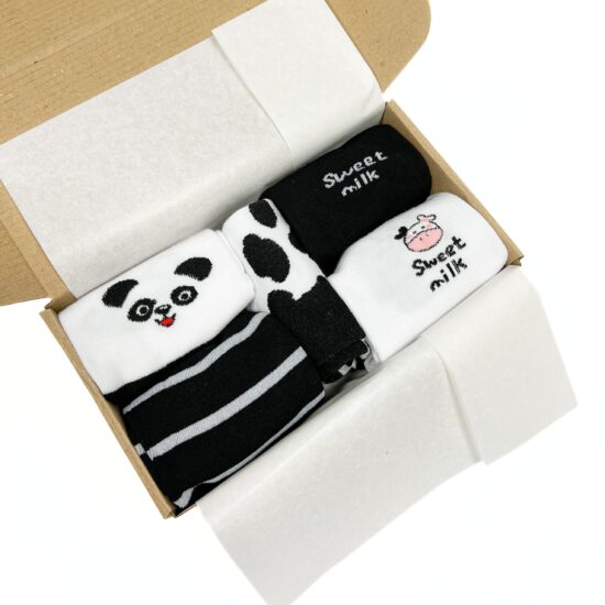 Panda Set Σετ από 5 ζευγάρια κάλτσες με σχέδια /