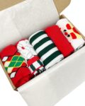 Santa Claus Set Σετ από 5 ζευγάρια κάλτσες με σχέδια /