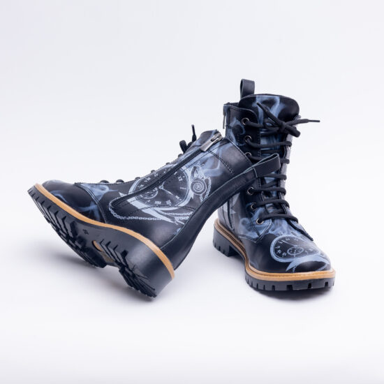 Μοντέρνα γυναικεία αρβυλάκια από φυσικό δέρμα με σχέδιο /
