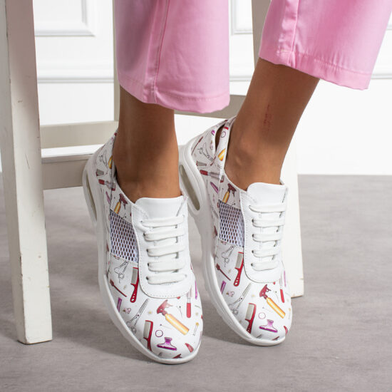 Ελαφριά δερμάτινα επαγγελματικά sneakers για κομμωτές Ελαφριά παπούτσια εργασίας Κομμωτηρίου και σπα 2 Alternative view of Ελαφριά δερμάτινα επαγγελματικά sneakers για κομμωτές