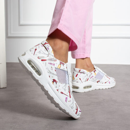 Coiffeur Ελαφριά δερμάτινα επαγγελματικά sneakers για κομμωτές /