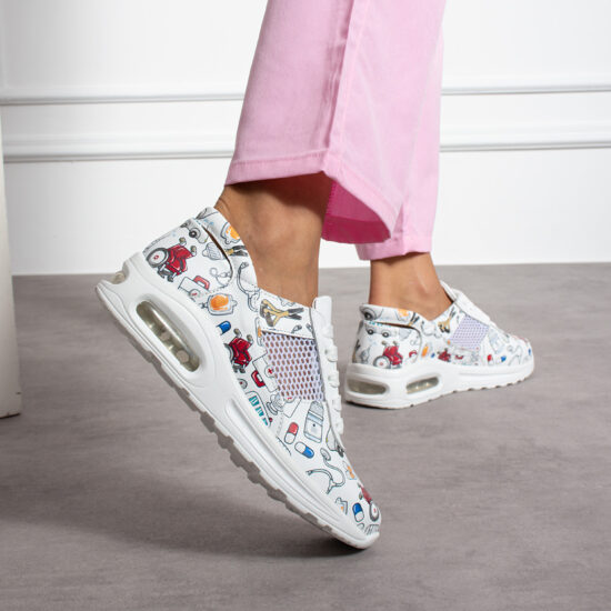 Ελαφριά δερμάτινα ιατρικά επαγγελματικά sneakers /