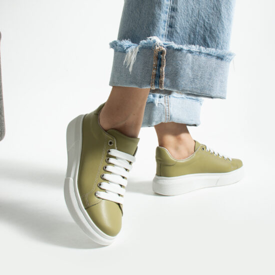 Γυναικεία πράσινα sneakers από φυσικό δέρμα Sneakers γυναικεία πολύχρωμα 2 Alternative view of Γυναικεία πράσινα sneakers από φυσικό δέρμα