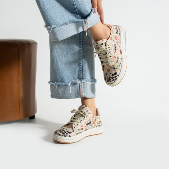 Γυναικεία δερμάτινα ανατομικά sneakers /