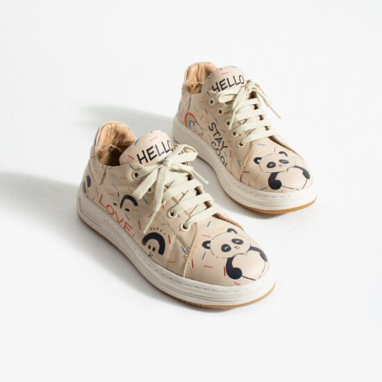 Γυναικεία δερμάτινα ανατομικά sneakers /