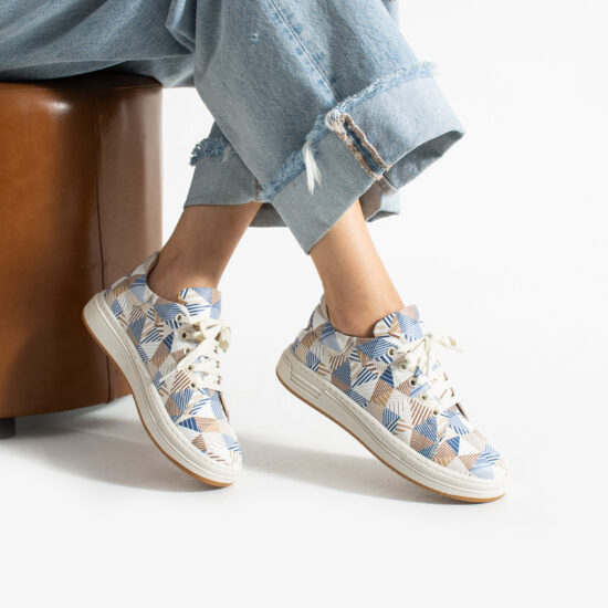 Γυναικεία δερμάτινα ανατομικά sneakers /