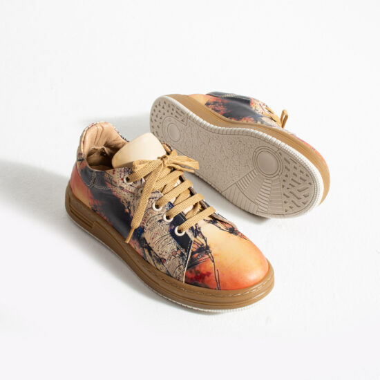 Γυναικεία δερμάτινα ανατομικά sneakers /