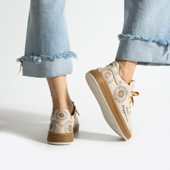 Γυναικεία δερμάτινα ανατομικά sneakers /