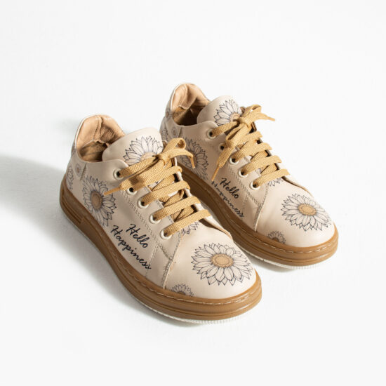 Γυναικεία δερμάτινα ανατομικά sneakers /