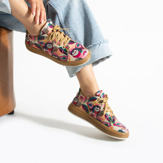 Γυναικεία δερμάτινα ανατομικά sneakers /