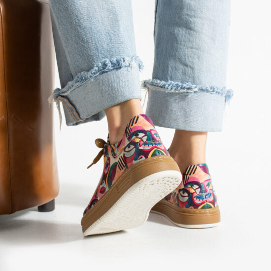 Γυναικεία δερμάτινα ανατομικά sneakers /
