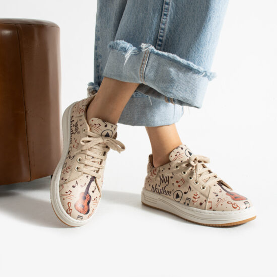 Γυναικεία δερμάτινα ανατομικά sneakers /
