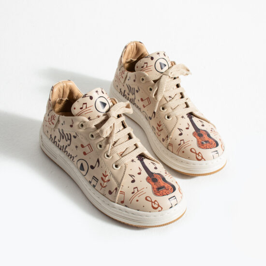 Γυναικεία δερμάτινα ανατομικά sneakers /
