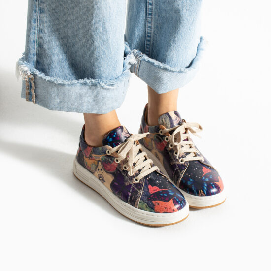 Γυναικεία δερμάτινα ανατομικά sneakers