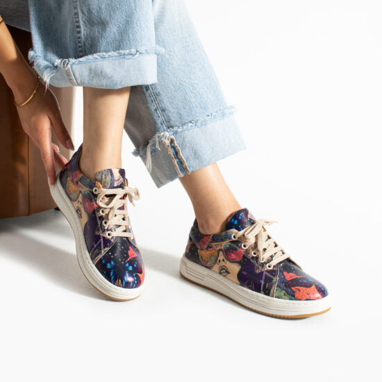 Γυναικεία δερμάτινα ανατομικά sneakers /