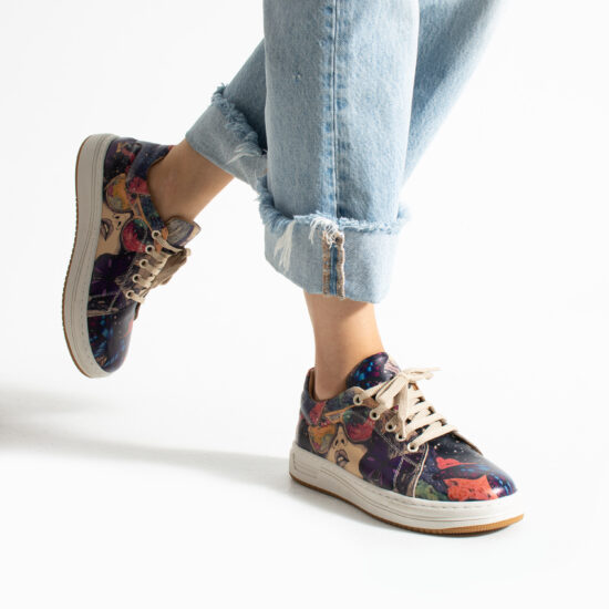 Γυναικεία δερμάτινα ανατομικά sneakers /
