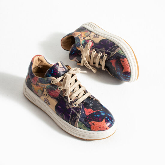 Γυναικεία δερμάτινα ανατομικά sneakers /