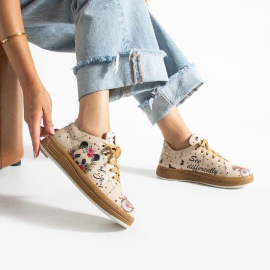 Γυναικεία δερμάτινα ανατομικά sneakers Sneakers γυναικεία πολύχρωμα 2 Alternative view of Γυναικεία δερμάτινα ανατομικά sneakers