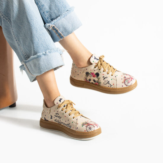 Γυναικεία δερμάτινα ανατομικά sneakers /