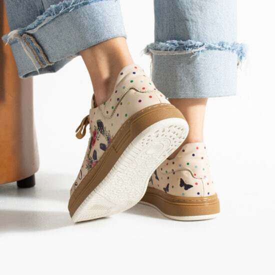 Γυναικεία δερμάτινα ανατομικά sneakers /