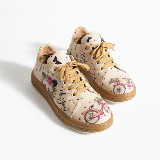 Γυναικεία δερμάτινα ανατομικά sneakers /