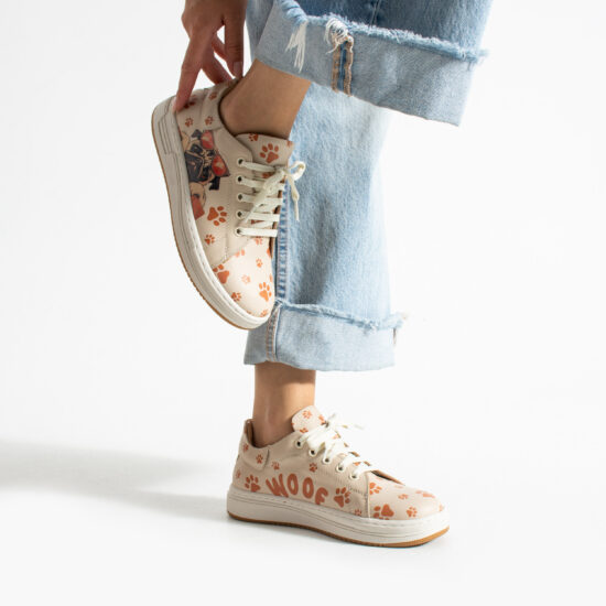 Γυναικεία δερμάτινα ανατομικά sneakers /