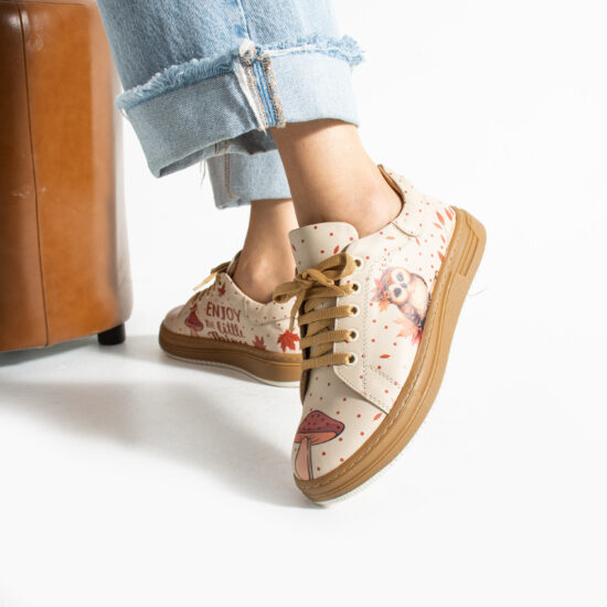 Γυναικεία δερμάτινα ανατομικά sneakers /