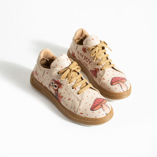 Γυναικεία δερμάτινα ανατομικά sneakers /