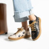 Ελαφριά γυναικεία μαύρα sneakers από φυσικό δέρμα Sneakers γυναικεία πολύχρωμα Εστίασης και ξενοδοχεία 5