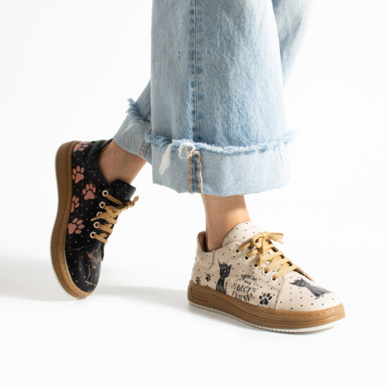 Γυναικεία δερμάτινα ανατομικά sneakers /