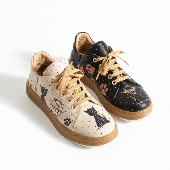 Γυναικεία δερμάτινα ανατομικά sneakers /