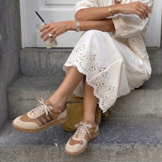 Γυναικεία παπούτσια barefoot με φαρδύ μπροστινό μέρος - Honey /