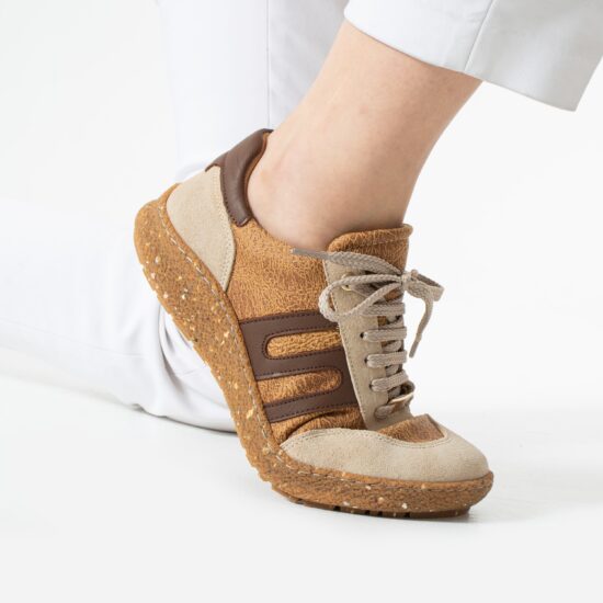 Γυναικεία παπούτσια barefoot με φαρδύ μπροστινό μέρος - Honey /