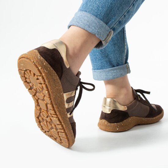 Γυναικεία παπούτσια barefoot με φαρδύ μπροστινό μέρος - Cocoa /