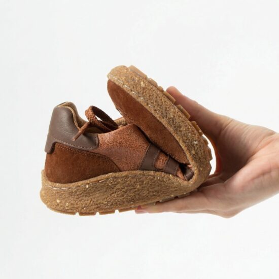 Γυναικεία παπούτσια barefoot με φαρδύ μπροστινό μέρος - Terracotta /