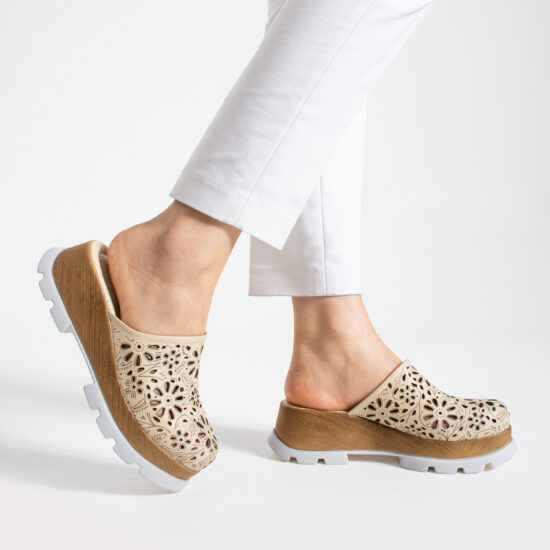 Γυναικεία Imara Bloom Beige от Естествена кожа